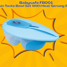 Babysafe FB001 Twin Taste Bowl Set With Heat Sensing Spoon