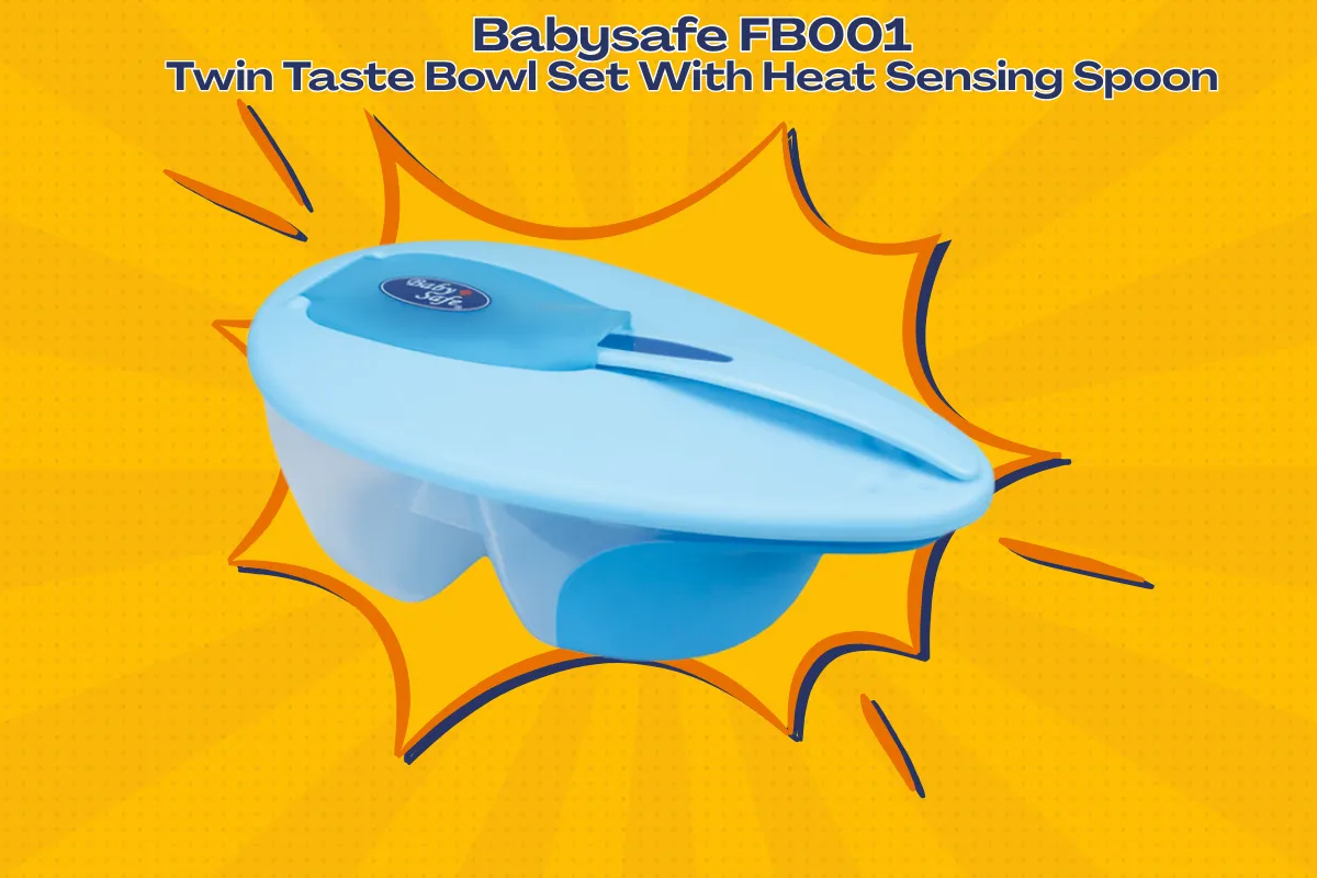 Babysafe FB001 Twin Taste Bowl Set With Heat Sensing Spoon
