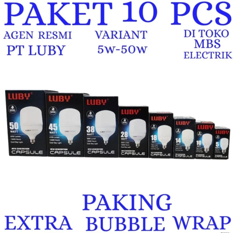 BOHLAM LED / LAMPU LED LUBY CAPSULE 5W–50W: Solusi Hemat Energi