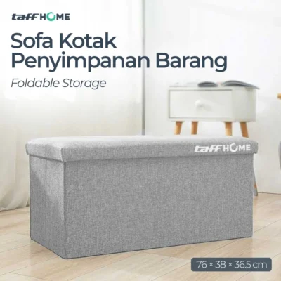 TaffHOME Sofa Kotak Penyimpanan Barang Foldable Solusi Hemat Ruang yang Multifungsi